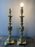 Pair of King of Diamond Brass Table Lamps, Rewired & PAT Tested (8 of 9) Pair of King of Diamond Brass Table Lamps, Rewired & PAT Tested (8 of 9)