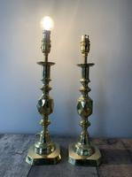 Pair of King of Diamond Brass Table Lamps, Rewired & PAT Tested (9 of 9) Pair of King of Diamond Brass Table Lamps, Rewired & PAT Tested (9 of 9)