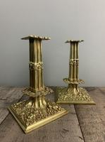 Beautiful French C1890 Cherub Pair of Brass Candlesticks, Lovely Patina (4 of 7) Beautiful French C1890 Cherub Pair of Brass Candlesticks, Lovely Patina (4 of 7)