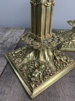 Beautiful French C1890 Cherub Pair of Brass Candlesticks, Lovely Patina (5 of 7) Beautiful French C1890 Cherub Pair of Brass Candlesticks, Lovely Patina (5 of 7)