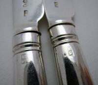 Pair 1802 Antique George III Sterling Silver Table / Dinner Knives, Moses Brent, Dread God Motto (7 of 10) Pair 1802 Antique George III Sterling Silver Table / Dinner Knives, Moses Brent, Dread God Motto (7 of 10)