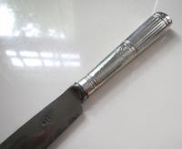 Moses Brent George III Sterling Silver & Steel English Antique Table / Dinner Knife 1802, Motto Dread God (3 of 9) Moses Brent George III Sterling Silver & Steel English Antique Table / Dinner Knife 1802, Motto Dread God (3 of 9)