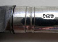 Moses Brent George III Sterling Silver & Steel English Antique Table / Dinner Knife 1802, Motto Dread God (8 of 9) Moses Brent George III Sterling Silver & Steel English Antique Table / Dinner Knife 1802, Motto Dread God (8 of 9)