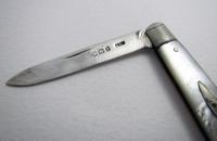 Antique Sterling Silver & Mother of Pearl Mop Folding Pocket Fruit Penknife, English Sheffield Hallmarked 1916 (5 of 6) Antique Sterling Silver & Mother of Pearl Mop Folding Pocket Fruit Penknife, English Sheffield Hallmarked 1916 (5 of 6)