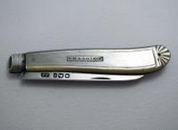 Victorian 'Maggie' Sterling Silver & Mother of Pearl Mop Folding Pocket Fruit Penknife, English Sheffield 1896 (2 of 8) Victorian 'Maggie' Sterling Silver & Mother of Pearl Mop Folding Pocket Fruit Penknife, English Sheffield 1896 (2 of 8)