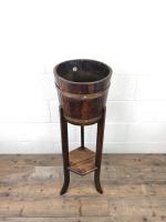 Antique Oak Coopered Jardiniere Stand by Lister & Co (6 of 7) Antique Oak Coopered Jardiniere Stand by Lister & Co (6 of 7)