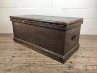 Antique Victorian Stained Pine Trunk (6 of 8) Antique Victorian Stained Pine Trunk (6 of 8)