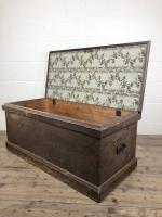 Antique Victorian Stained Pine Trunk (8 of 8) Antique Victorian Stained Pine Trunk (8 of 8)