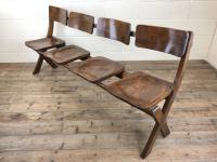 Antique Victorian Elm Four Seater Bench (9 of 15) Antique Victorian Elm Four Seater Bench (9 of 15)