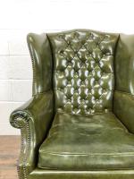 Pair of Green Button Back Chesterfield Wing Back Armchairs (9 of 14) Pair of Green Button Back Chesterfield Wing Back Armchairs (9 of 14)