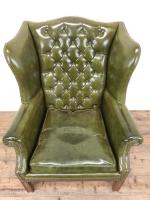 Pair of Green Button Back Chesterfield Wing Back Armchairs (10 of 14) Pair of Green Button Back Chesterfield Wing Back Armchairs (10 of 14)
