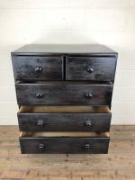 Ebonised Mahogany Two Part Campaign Style Chest of Drawers (6 of 12) Ebonised Mahogany Two Part Campaign Style Chest of Drawers (6 of 12)