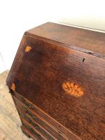 Antique Oak Bureau with Shell Inlay (7 of 15) Antique Oak Bureau with Shell Inlay (7 of 15)