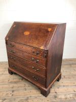 Antique Oak Bureau with Shell Inlay (12 of 15) Antique Oak Bureau with Shell Inlay (12 of 15)