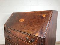 Antique Oak Bureau with Shell Inlay (14 of 15) Antique Oak Bureau with Shell Inlay (14 of 15)
