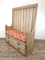 Rustic Antique Pine High Back Tavern Settle (10 of 13) Rustic Antique Pine High Back Tavern Settle (10 of 13)