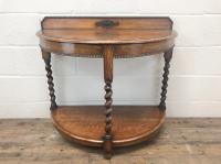 Early 20th Century Antique Oak Demi Lune Console Table (2 of 10) Early 20th Century Antique Oak Demi Lune Console Table (2 of 10)