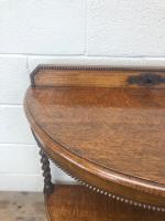 Early 20th Century Antique Oak Demi Lune Console Table (7 of 10) Early 20th Century Antique Oak Demi Lune Console Table (7 of 10)