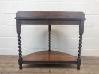 Early 20th Century Antique Oak Demi Lune Console Table (10 of 10) Early 20th Century Antique Oak Demi Lune Console Table (10 of 10)
