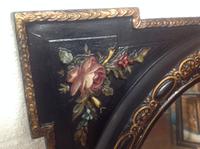Very Fine Late 19th Century French Oval Wall Mirror Set in Obling Gesso Black Lacquered Frame with Roses to Each Corner (9 of 9) Very Fine Late 19th Century French Oval Wall Mirror Set in Obling Gesso Black Lacquered Frame with Roses to Each Corner (9 of 9)