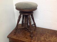 Early 20th Century French Stained Walnut Rotating, Swivel & Adjustable Height Piano Stool c.1930 (3 of 6) Early 20th Century French Stained Walnut Rotating, Swivel & Adjustable Height Piano Stool c.1930 (3 of 6)