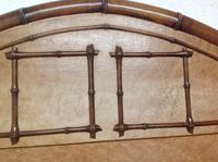 1920s French Birdseye Walnut & Mahogany Faux Bamboo Double Bed (8 of 9) 1920s French Birdseye Walnut & Mahogany Faux Bamboo Double Bed (8 of 9)