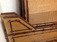 1920s French Birdseye Walnut & Mahogany Faux Bamboo Double Bed (7 of 9) 1920s French Birdseye Walnut & Mahogany Faux Bamboo Double Bed (7 of 9)