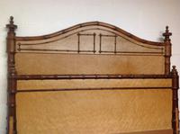 1920s French Birdseye Walnut & Mahogany Faux Bamboo Double Bed (9 of 9) 1920s French Birdseye Walnut & Mahogany Faux Bamboo Double Bed (9 of 9)