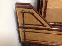 1920s French Birdseye Walnut & Mahogany Faux Bamboo Double Bed (2 of 9) 1920s French Birdseye Walnut & Mahogany Faux Bamboo Double Bed (2 of 9)