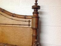 1920s French Birdseye Walnut & Mahogany Faux Bamboo Double Bed (5 of 9) 1920s French Birdseye Walnut & Mahogany Faux Bamboo Double Bed (5 of 9)
