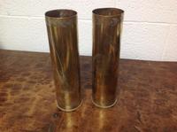 Pair WW1 World War One Trench Art Decorated Shell Cases with Cranes & Herons (6 of 6) Pair WW1 World War One Trench Art Decorated Shell Cases with Cranes & Herons (6 of 6)