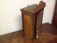 Late 19th Century French Child's Walnut & Cherry Wood Apprentice Piece Armoire / Small Cabinet with Frosted Glass Andy Chevron Inlay (4 of 8) Late 19th Century French Child's Walnut & Cherry Wood Apprentice Piece Armoire / Small Cabinet with Frosted Glass Andy Chevron Inlay (4 of 8)