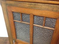 Late 19th Century French Child's Walnut & Cherry Wood Apprentice Piece Armoire / Small Cabinet with Frosted Glass Andy Chevron Inlay (6 of 8) Late 19th Century French Child's Walnut & Cherry Wood Apprentice Piece Armoire / Small Cabinet with Frosted Glass Andy Chevron Inlay (6 of 8)