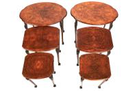Pair of Burr Walnut Oval Nest 3 Tables c.1930 (2 of 5) Pair of Burr Walnut Oval Nest 3 Tables c.1930 (2 of 5)