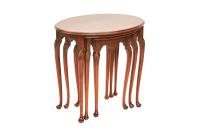 Burr Walnut Oval Nest 3 Tables c.1930 (3 of 3) Burr Walnut Oval Nest 3 Tables c.1930 (3 of 3)