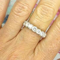Vintage 18ct White Gold Seven Stone Diamond Eternity / Wedding Band 1.20 Carat ~ with Independent Valuation (2 of 12) Vintage 18ct White Gold Seven Stone Diamond Eternity / Wedding Band 1.20 Carat ~ with Independent Valuation (2 of 12)