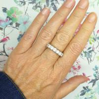 Vintage 18ct White Gold Seven Stone Diamond Eternity / Wedding Band 1.20 Carat ~ with Independent Valuation (3 of 12) Vintage 18ct White Gold Seven Stone Diamond Eternity / Wedding Band 1.20 Carat ~ with Independent Valuation (3 of 12)