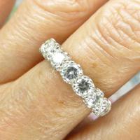 Vintage 18ct White Gold Seven Stone Diamond Eternity / Wedding Band 1.20 Carat ~ with Independent Valuation (6 of 12) Vintage 18ct White Gold Seven Stone Diamond Eternity / Wedding Band 1.20 Carat ~ with Independent Valuation (6 of 12)