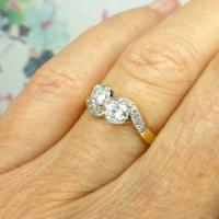 Vintage Art Deco 18ct Two Stone Diamond Moi Et Toi Engagement Ring c.1930 (5 of 9) Vintage Art Deco 18ct Two Stone Diamond Moi Et Toi Engagement Ring c.1930 (5 of 9)