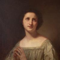 19th Century French School Portrait of a Female Saint at Prayer (3 of 9) 19th Century French School Portrait of a Female Saint at Prayer (3 of 9)