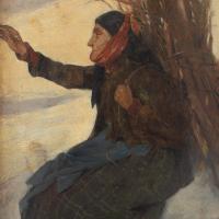 Adolf Meissner, Woodcutter in the Snow, 19th Century Oil Painting (12 of 12) Adolf Meissner, Woodcutter in the Snow, 19th Century Oil Painting (12 of 12)