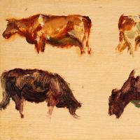 Hemich Vitz, Five Cow Studies, 20th Century Oil Painting (4 of 8) Hemich Vitz, Five Cow Studies, 20th Century Oil Painting (4 of 8)