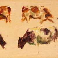 Hemich Vitz, Five Cow Studies, 20th Century Oil Painting (5 of 8) Hemich Vitz, Five Cow Studies, 20th Century Oil Painting (5 of 8)