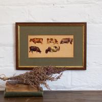 Hemich Vitz, Five Cow Studies, 20th Century Oil Painting (2 of 8) Hemich Vitz, Five Cow Studies, 20th Century Oil Painting (2 of 8)