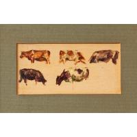 Hemich Vitz, Five Cow Studies, 20th Century Oil Painting (3 of 8) Hemich Vitz, Five Cow Studies, 20th Century Oil Painting (3 of 8)