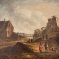 19th Century Dutch School Landscape with Villagers, Oil Painting (4 of 13) 19th Century Dutch School Landscape with Villagers, Oil Painting (4 of 13)