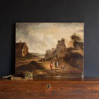 19th Century Dutch School Landscape with Villagers, Oil Painting (3 of 13) 19th Century Dutch School Landscape with Villagers, Oil Painting (3 of 13)