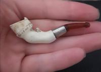 Antique Meerschaum Pipe, Amber & Silver (4 of 6) Antique Meerschaum Pipe, Amber & Silver (4 of 6)