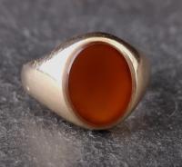 Vintage Art Deco 9ct Gold Signet Ring, Carnelian (12 of 13) Vintage Art Deco 9ct Gold Signet Ring, Carnelian (12 of 13)
