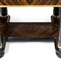 Stylish Art Deco Zebra Wood Centre or Dining Table (4 of 10) Stylish Art Deco Zebra Wood Centre or Dining Table (4 of 10)